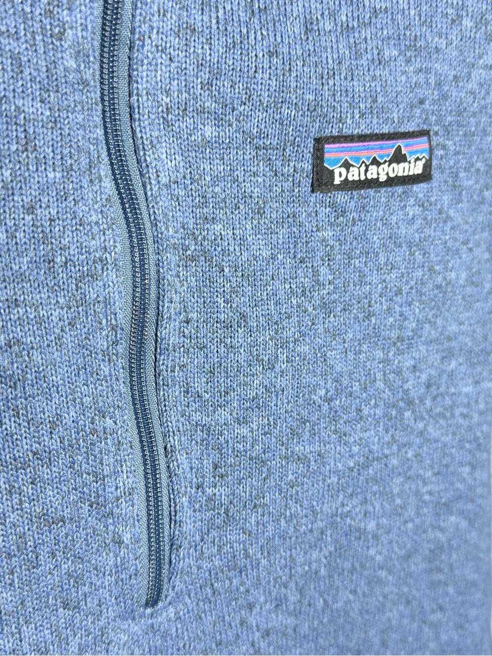 💙 NWOT | Patagonia | Better Sweater | Heathered Blue Half-Zip Fleece Pullover | - Picture 4 of 6